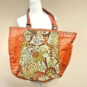 Ebisu large paisley print shoulder bag 19 W x 15 H